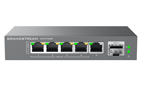 Switch 5 Puertos Gigabit 4 Puertos PoE Grandstream GWN7700MP