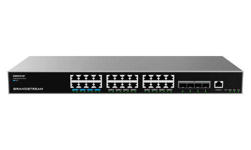 Switch 24 Puertos Gigabit PoE Grandstream Capa 3 GWN7813P 